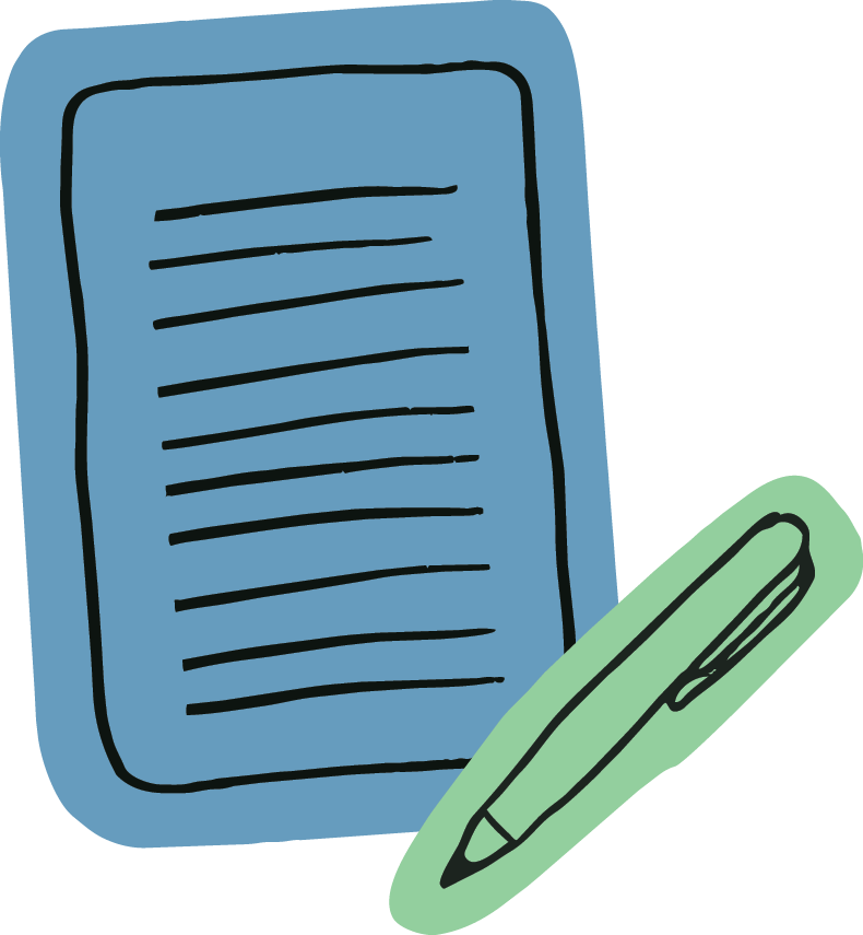 Health on the Hill - Notepad Illustration